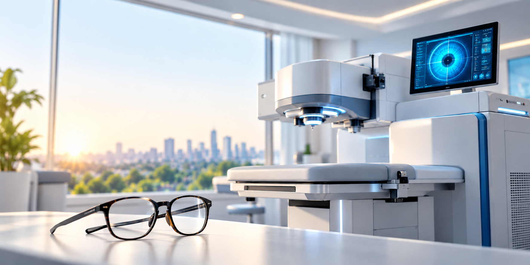 Modern Ophthalmology Clinic with Laser Equipment